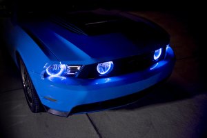 Ford Mustang Headlight Halo Kit - ORACLE Lighting - Amber - `10-`14